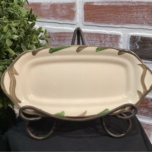 Made In England - Ceramic Trinket Tray or Butter Dish - Letter “F” on base of it